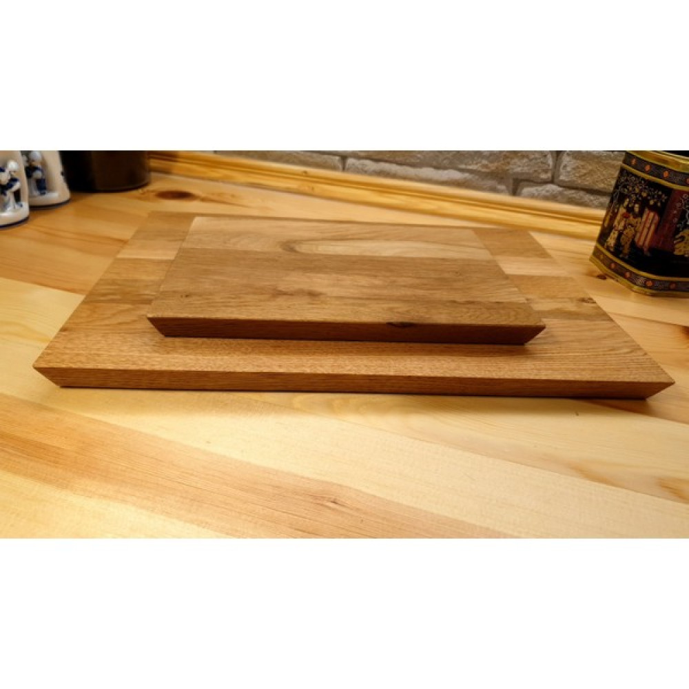 F&S WoodArt 2 li Set - Meşe Ağacı Doğal Ahşap Kesme Sunum Et Ekmek Doğrama Steak Tahtası - Özel kenar Kesme Tahtaları / Kesim Tablaları Fiyatı