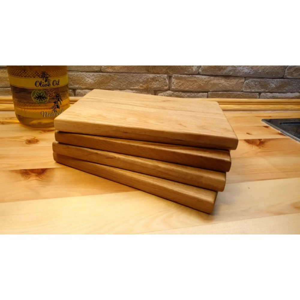 F&S WoodArt Meşe Ağacı Ahşap Kesme Sunum Et Ekmek Doğrama Tahtası 4'lü Kesme Tahtaları / Kesim Tablaları Fiyatı