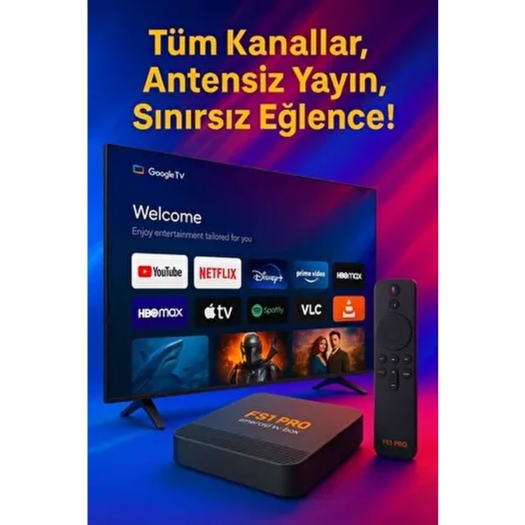 FS1PRO Teknoloji 4K Android Tv Box FS1 - IPTV Hediyeli, Çanaksız Full HD İzleme, Wi-Fi Bağlantı Özellikleri Televizyonlar Fiyatı