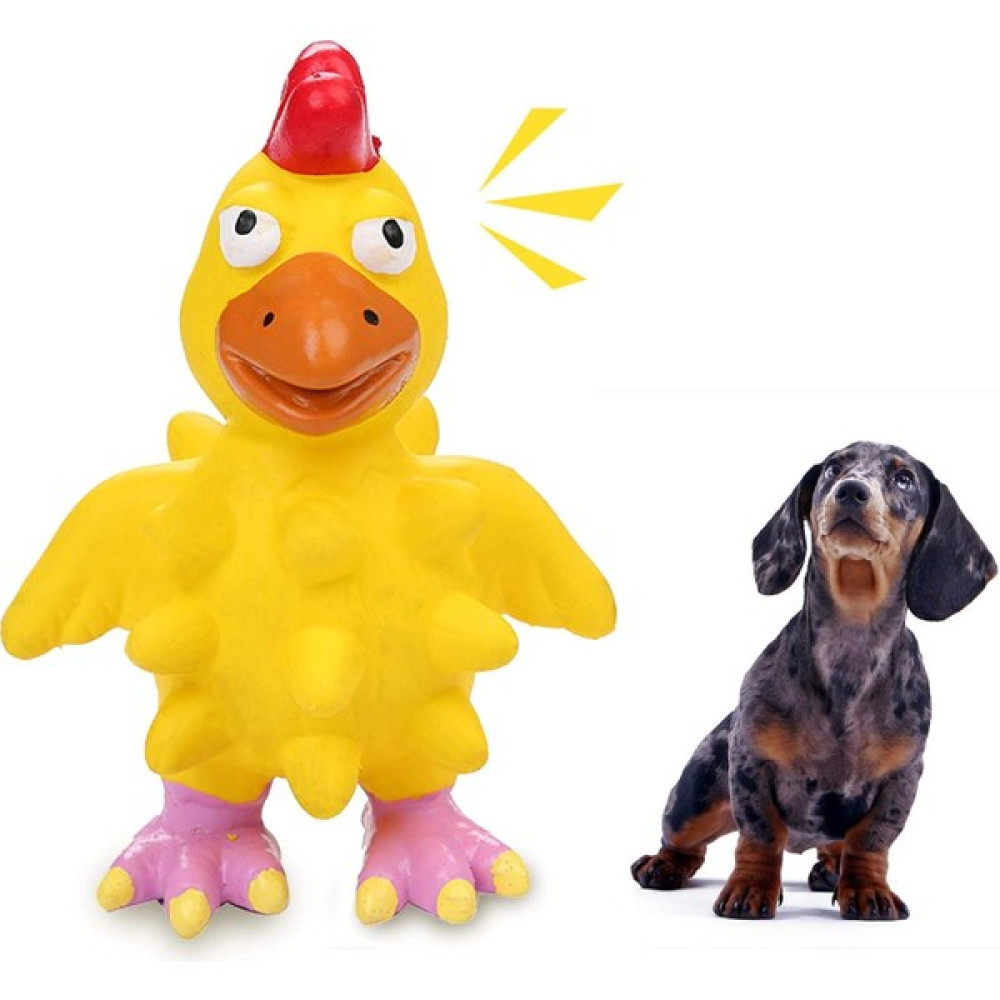 Fsfeng Çığlık Atan Lastik Tavuk Köpek Gıcırtı Oyuncak, Lateks Çiğneme Molar Köpek Oyuncak, Dahili Ses Kesesi, Evcil Hayvanların Dikkatini Kolayca A... Evcil Hayvan Ürünleri Fiyatı