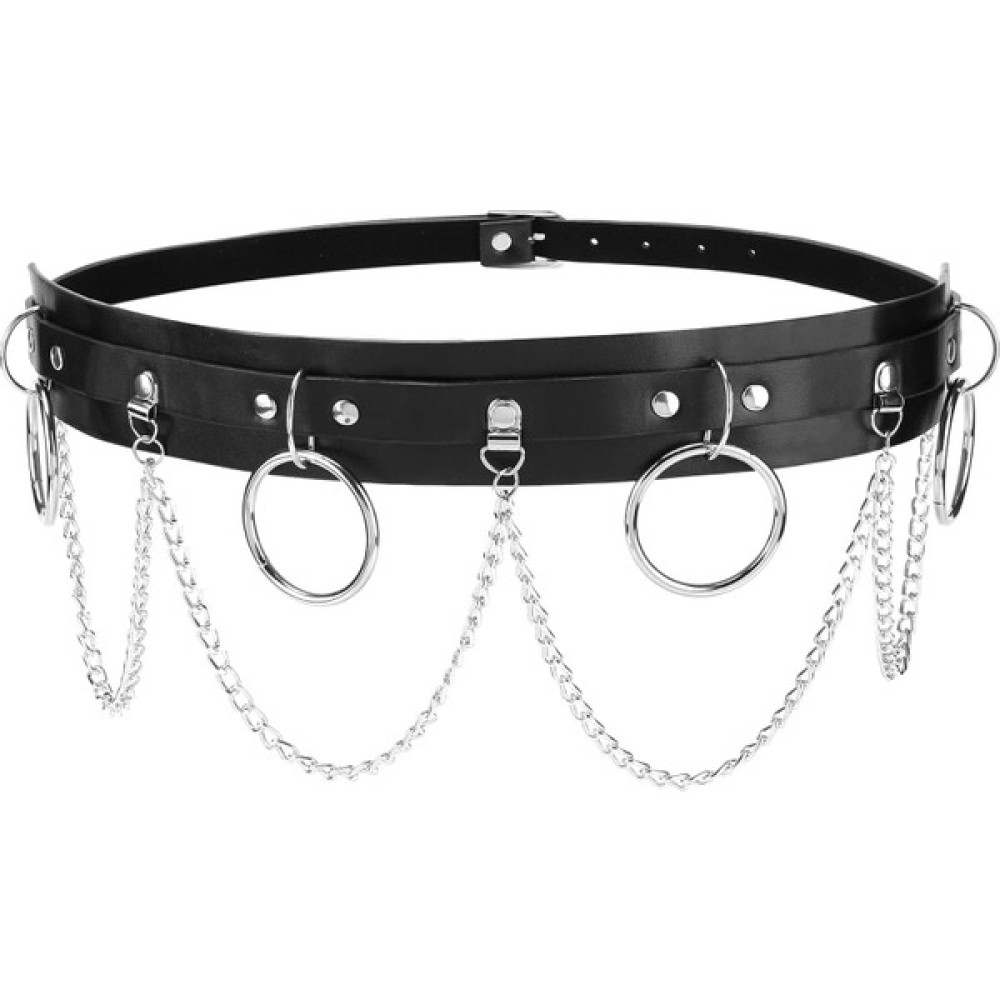 Fsfeng Kadın Punk Bel Kemeri Metal Zincir Moda Elbise Kemeri Pu Deri Gotik Kemer Ayarlanabilir Kaya Kot Kemerler (Yurt Dışından) Kadın Kemeri Fiyatı