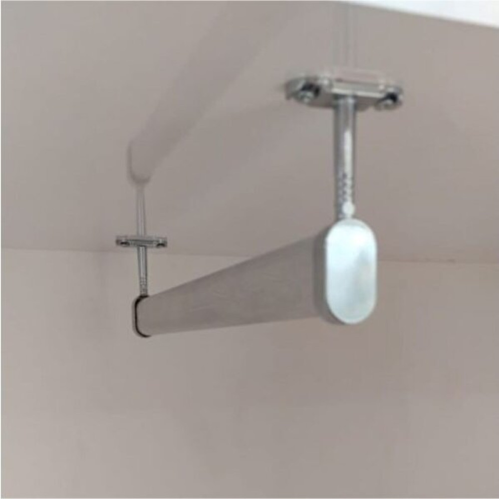 FSM Alüminyum Dolap Içi Oval Askı Borusu + 2 Adet Tavan Askı Aparatı + Vidaları - Krom - 30 CM Nalburiye & Hırdavat Fiyatı