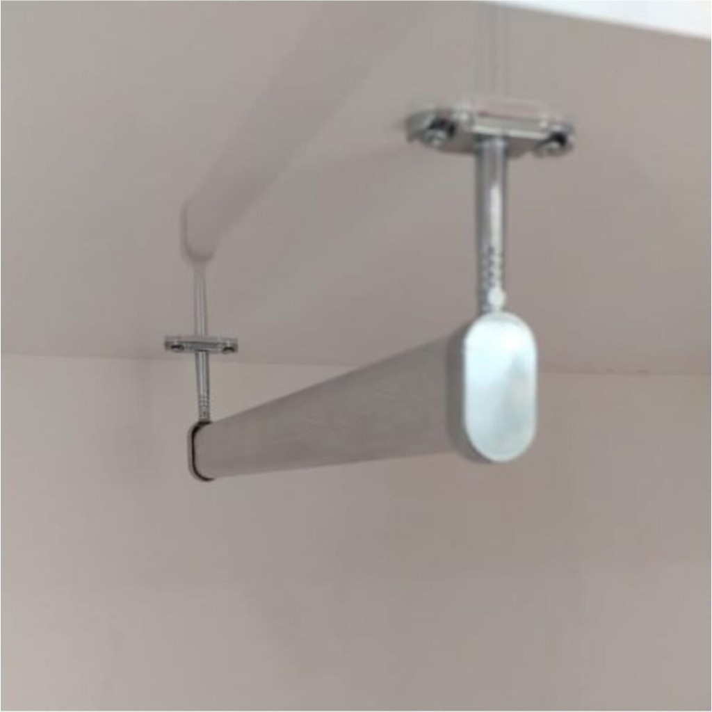FSM Alüminyum Dolap Içi Oval Askı Borusu + 2 Adet Tavan Askı Aparatı + Vidaları - Krom - 30 CM Nalburiye & Hırdavat Fiyatı