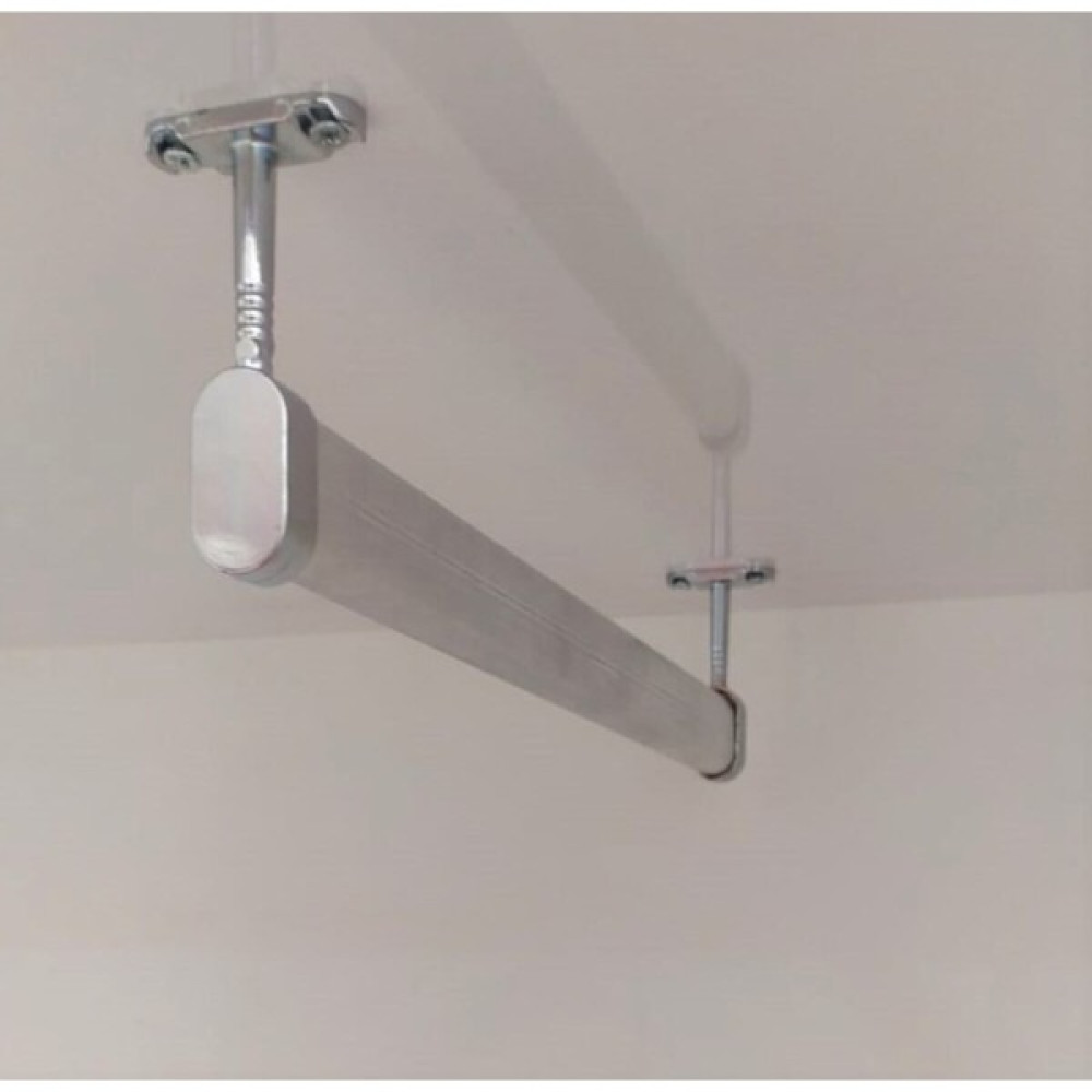 FSM Alüminyum Dolap Içi Oval Askı Borusu + 2 Adet Tavan Askı Aparatı + Vidaları - Krom - 45 CM Nalburiye & Hırdavat Fiyatı