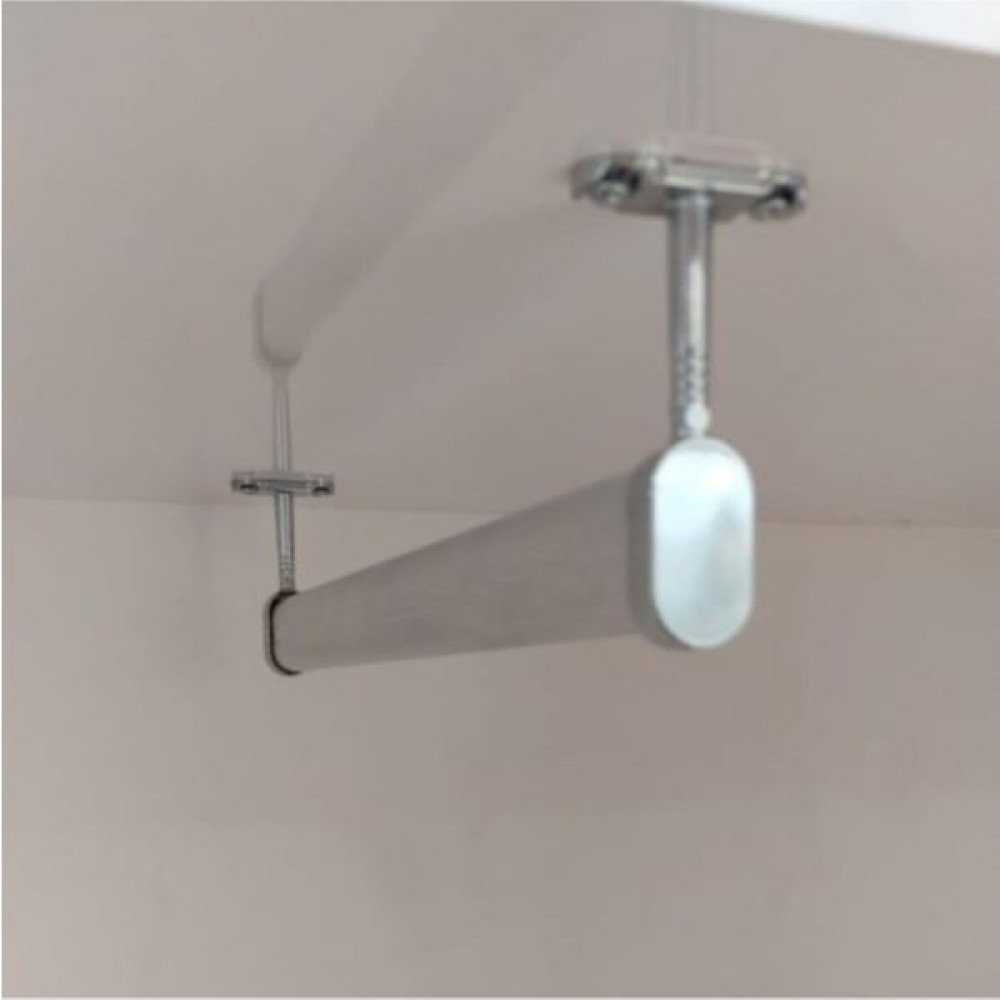 FSM Alüminyum Dolap Içi Oval Askı Borusu + 2 Adet Tavan Askı Aparatı + Vidaları - Krom - 50 CM Nalburiye & Hırdavat Fiyatı
