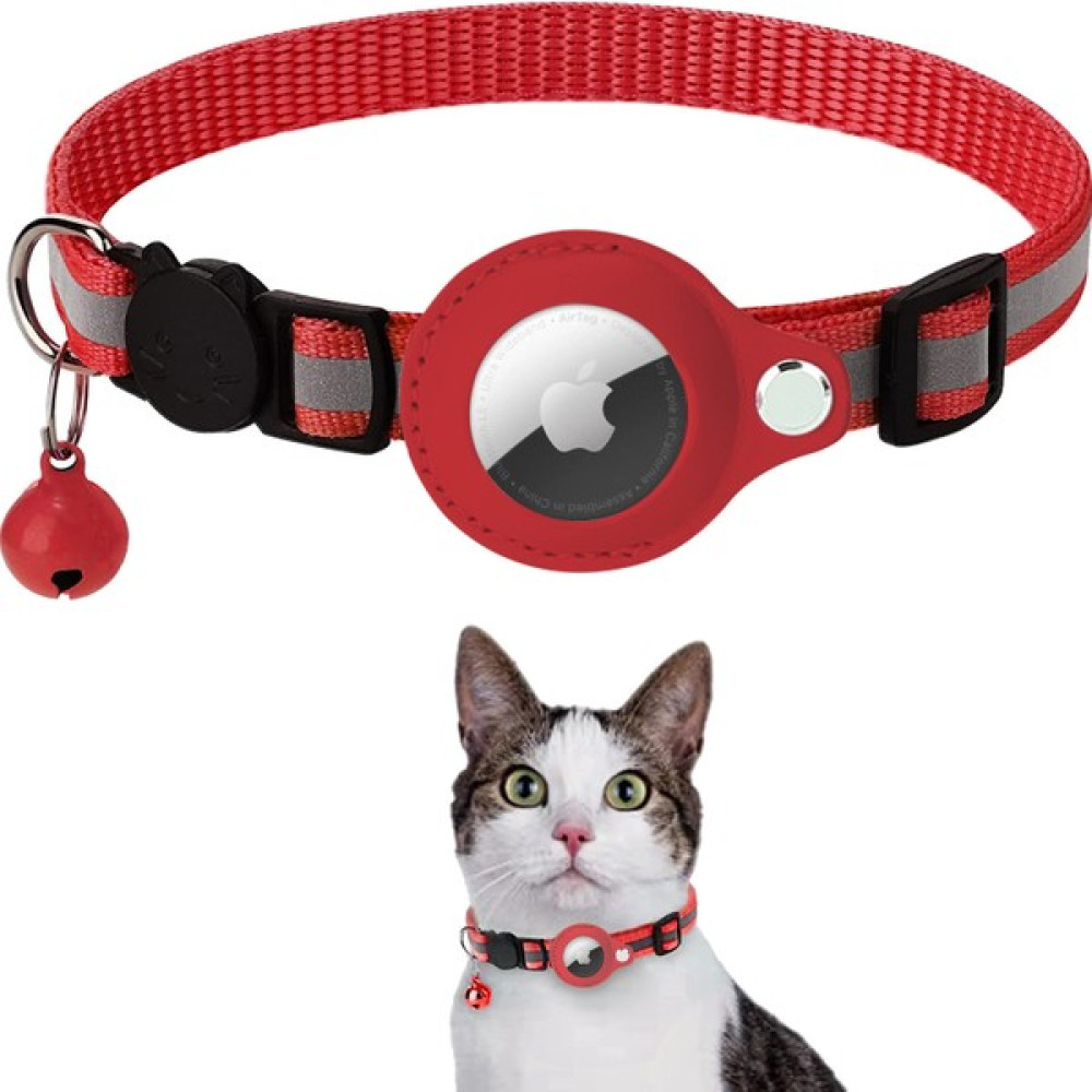 Fu Shang Airtag Tracker Kedi Çan Tasması (Yurt Dışından) - Kırmızı Evcil Hayvan Ürünleri Fiyatı