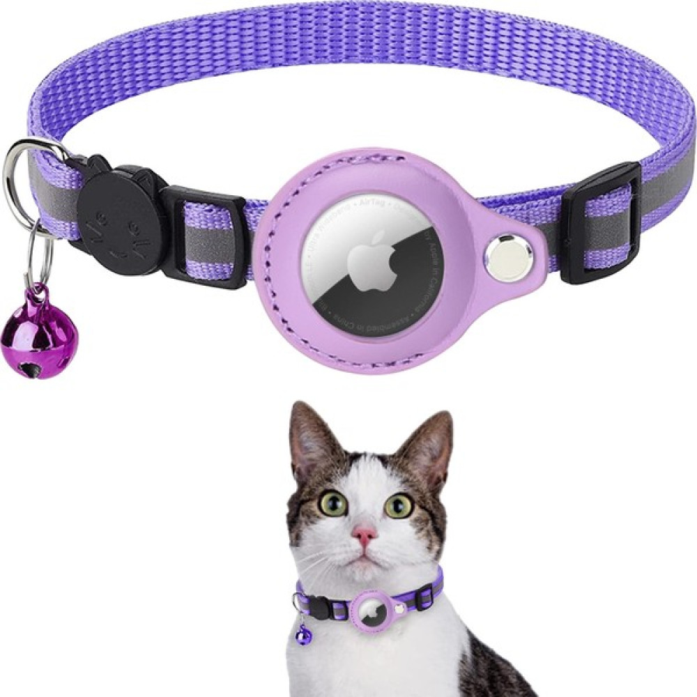 Fu Shang Airtag Tracker Kedi Çan Tasması (Yurt Dışından) - Mor Evcil Hayvan Ürünleri Fiyatı