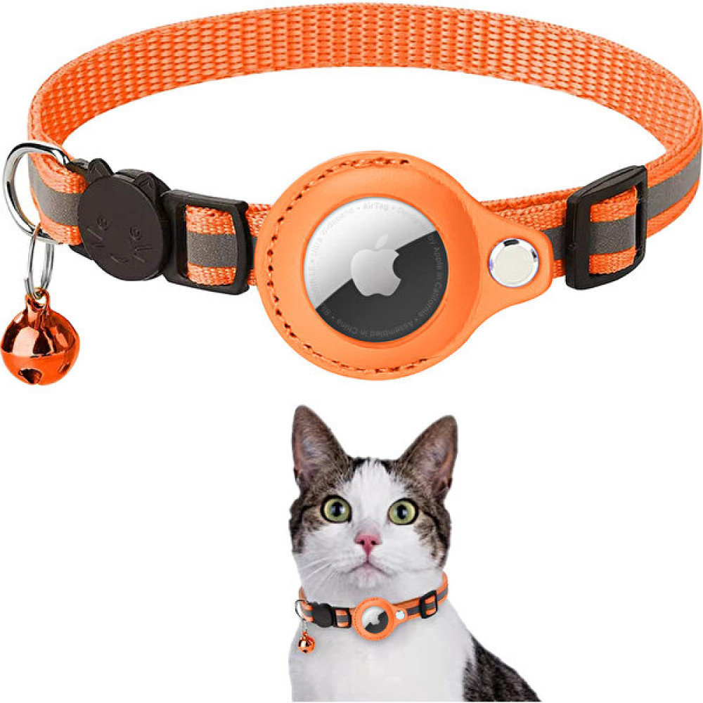Fu Shang Airtag Tracker Kedi Çan Tasması (Yurt Dışından) - Turuncu Evcil Hayvan Ürünleri Fiyatı