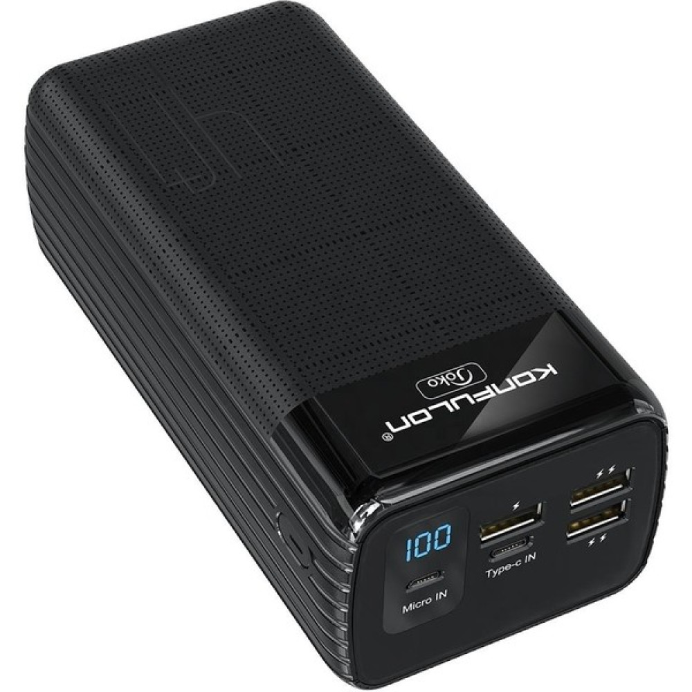 Fuchsia A21S LCD Göstergeli Powerbank 40000 mAh Konfulon Yüksek Kapasiteli Hızlı Şarj Özellikli Power Station - Siyah Taşınabilir Şarj Cihazı - Powerbank Fiyatı