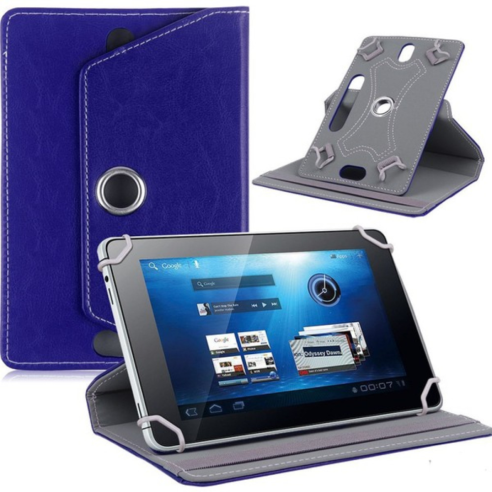Fuchsia Hometech Alfa 10TB 10.1 Inç Uyumlu 360° Dönebilen Standlı Kapaklı Universal Tablet Kılıfı - Lacivert Tablet Kılıfı Fiyatı