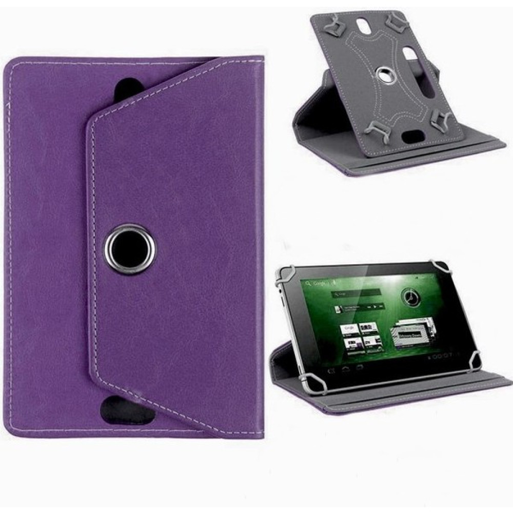 Fuchsia Hometech Alfa 10TB 10.1 Inç Uyumlu 360° Dönebilen Standlı Kapaklı Universal Tablet Kılıfı - Mor Tablet Kılıfı Fiyatı