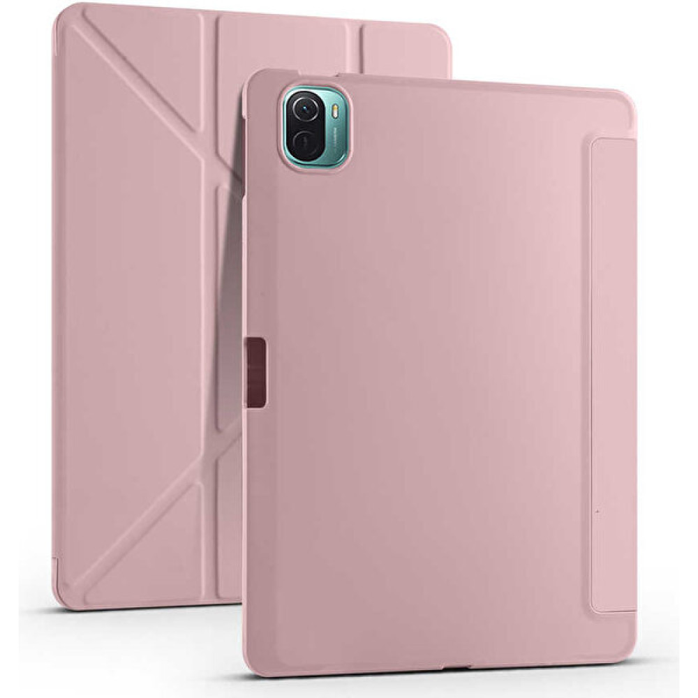 Fuchsia Xiaomi Mi Pad 5 Kılıf Kalemlikli Premium Standlı Katlanabilir Uyku Modu Özellikli Tablet Kılıfı - Rose Gold Tablet Kılıfı Fiyatı
