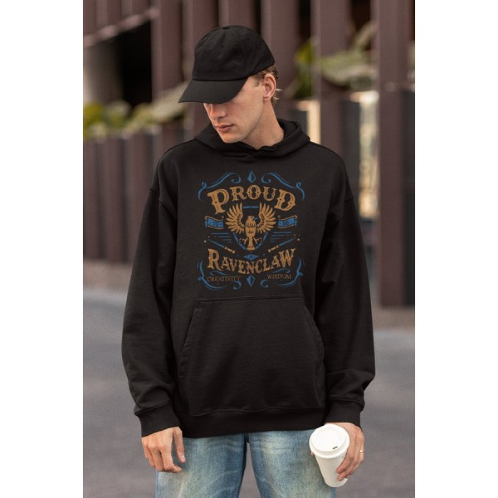 Fuddy Moda Harry Potter Proud Ravenclaw Yazılı Kapüşonlu Sweatshirt Erkek Sweatshirt Fiyatı