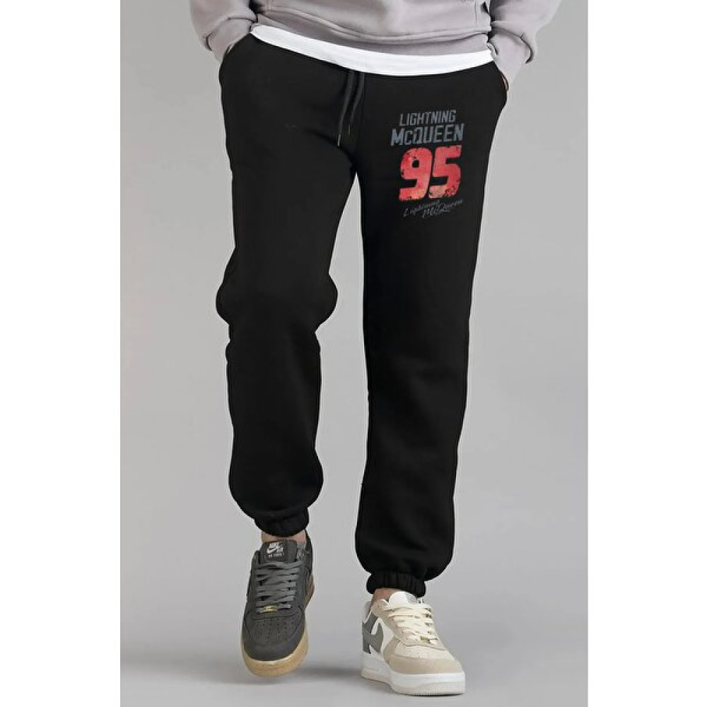 Fuddy Moda Şimşek Mcqueen 2 Baskılı Jogger Pantolon, Unisex Lightning Mcqueen Yazılı Eşofman Altı Kadın Eşofman Fiyatı