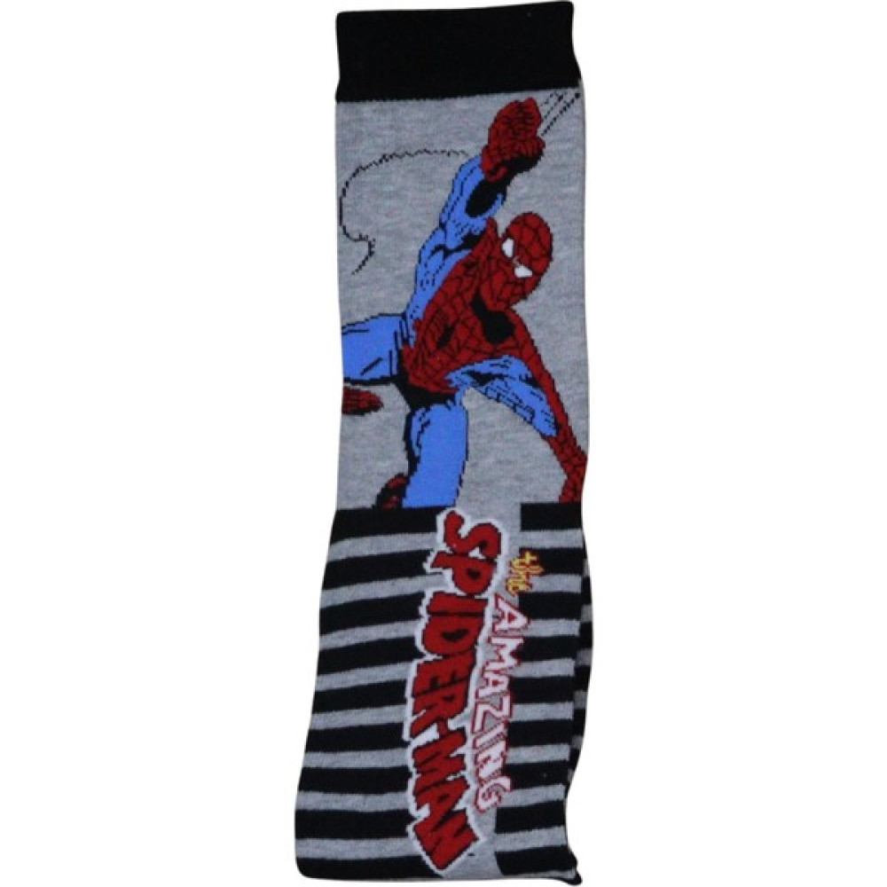 Fuddy Moda Spiderman Desenli Çizgili Renkli Çorap Çorap (Outdoor) Fiyatı
