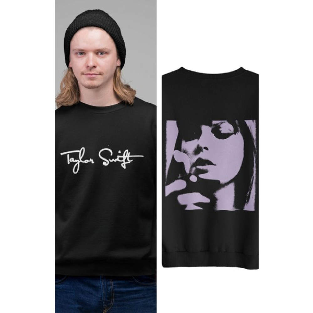 Fuddy Moda Taylor Swift Sırt Baskılı Kapüşonsuz Sweatshirt, Unisex Oversize Taylor Swift Yazılı Sweatshirt Erkek Sweatshirt Fiyatı