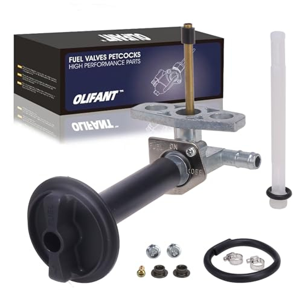 Fuel Valve Petcock Fit for Honda Recon 250/Rancher 350 400 420/Foreman 400 450 500/Foreman Rubicon 500 with Lever Screw