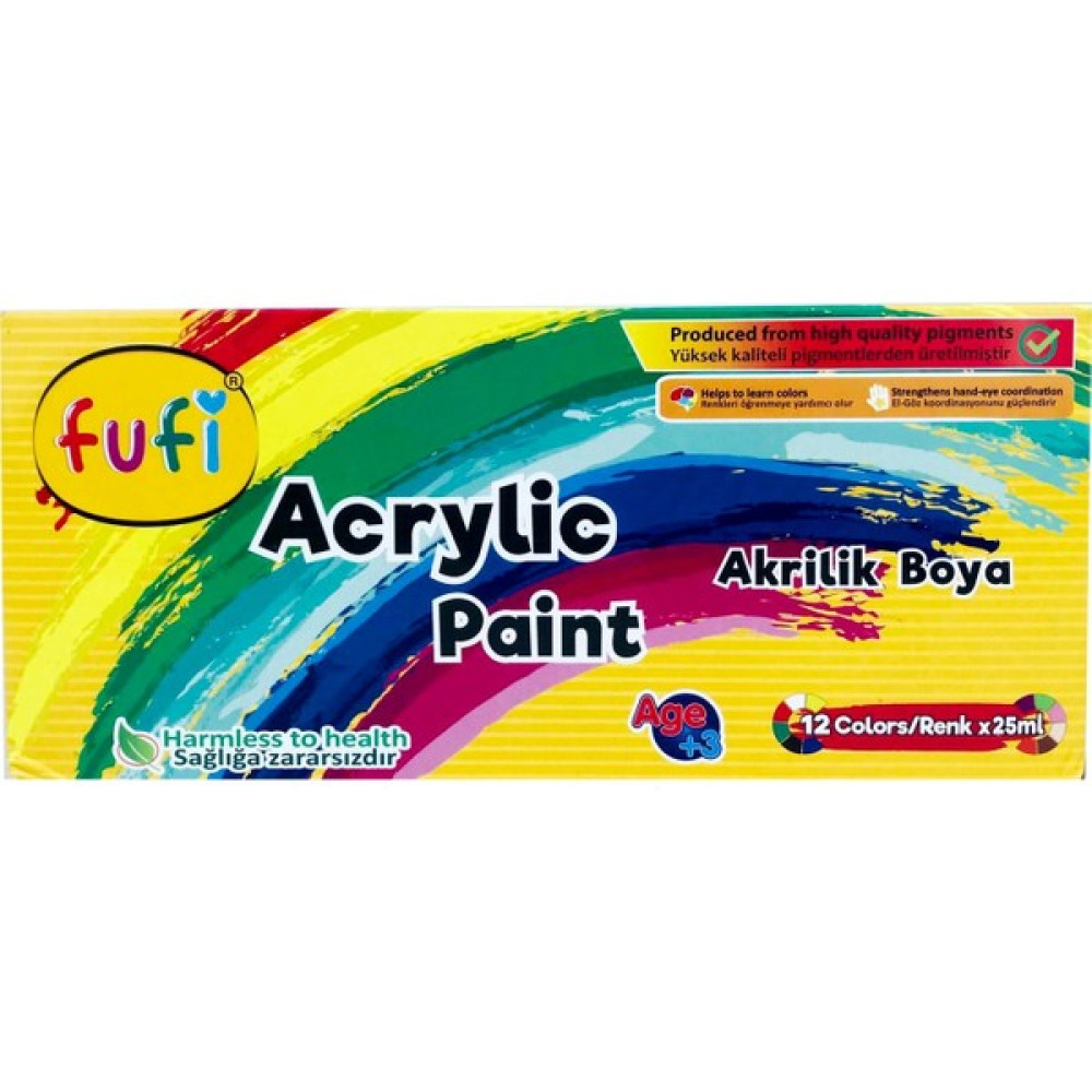 Fufi Akrilik Boya 12 x 25 ml Akrilik Boya Fiyatı