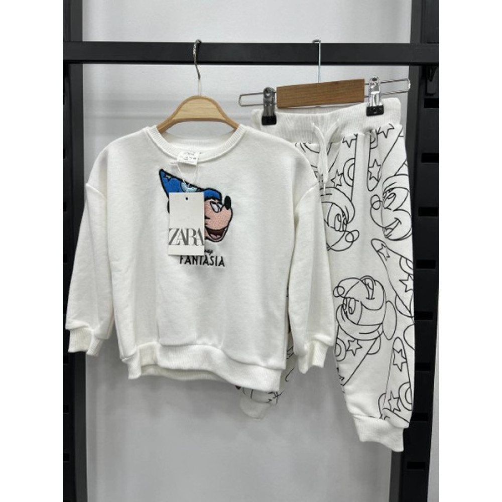 FuGam Stil Disney Mickey Mouse Fare Baskılı Erkek Kız Çocuk Bebek Alt-Üst Takım Sweatshirt Eşofman Takımı Giyim Kız Çocuk Giyim Takımı Fiyatı