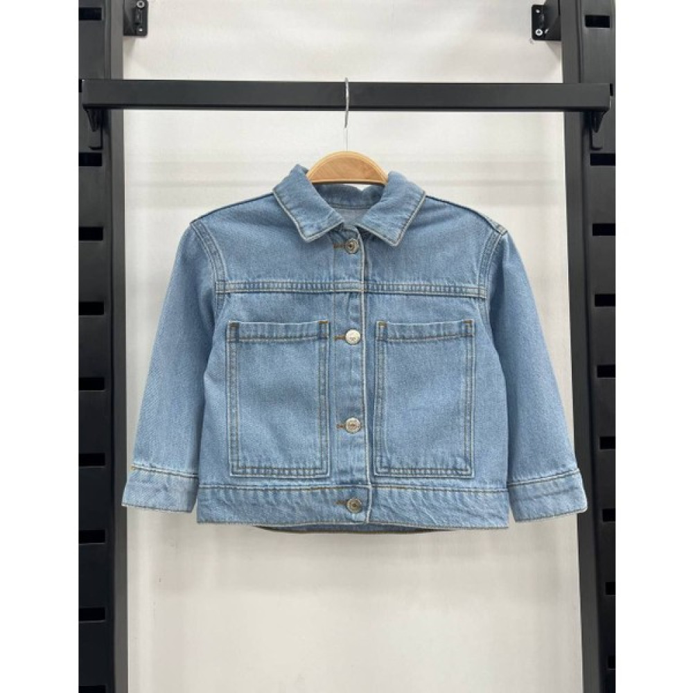 FuGam Stil Mavi Jean Düğmeli Kot Mont Ceket Ayıcık Unisex Erkek-Kız Çocuk Bebek Kaliteli Kumaş Moda Giyim Bebek Montu Fiyatı