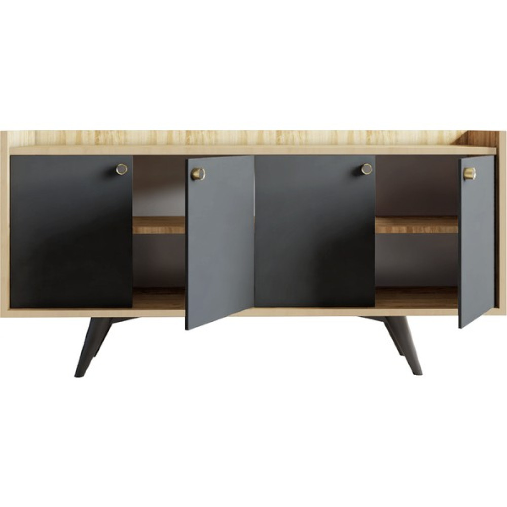 Fuho Piran Konsol - 150 x 58 cm - Antrasit Konsol Mobilya Fiyatı
