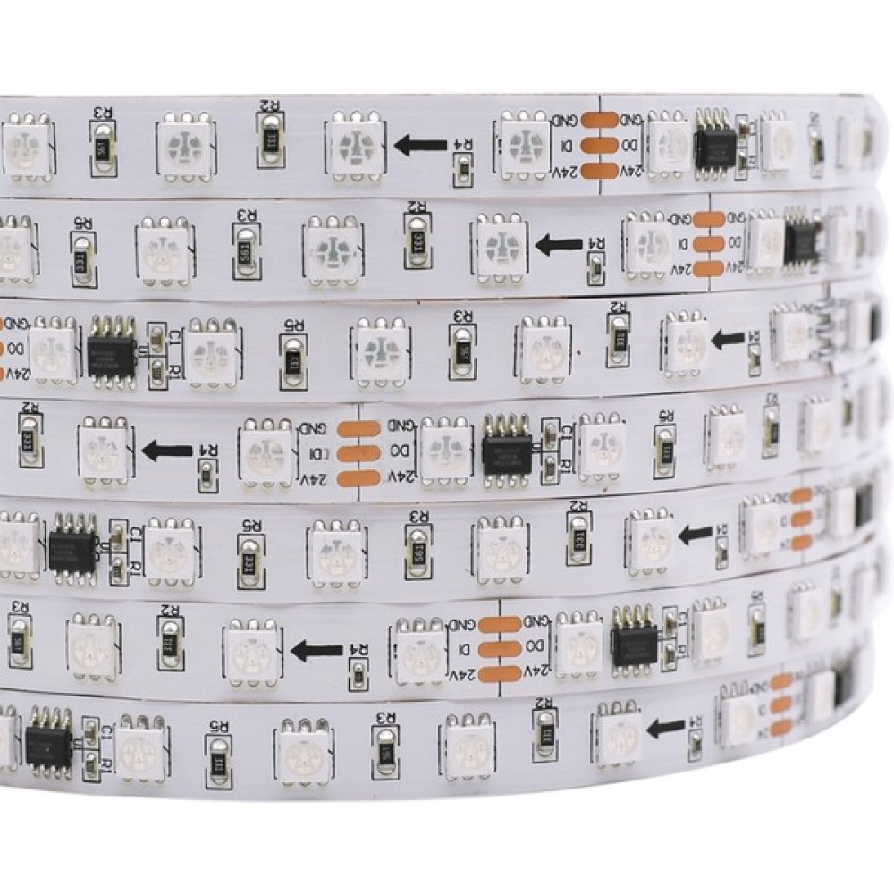 Fuji Led WS2811 RGB ADRESLENEBİLİR PİXEL ŞERİT LED METREDE 60 ADET LED 12 Volt - 2 m Led Aydınlatmalar Fiyatı