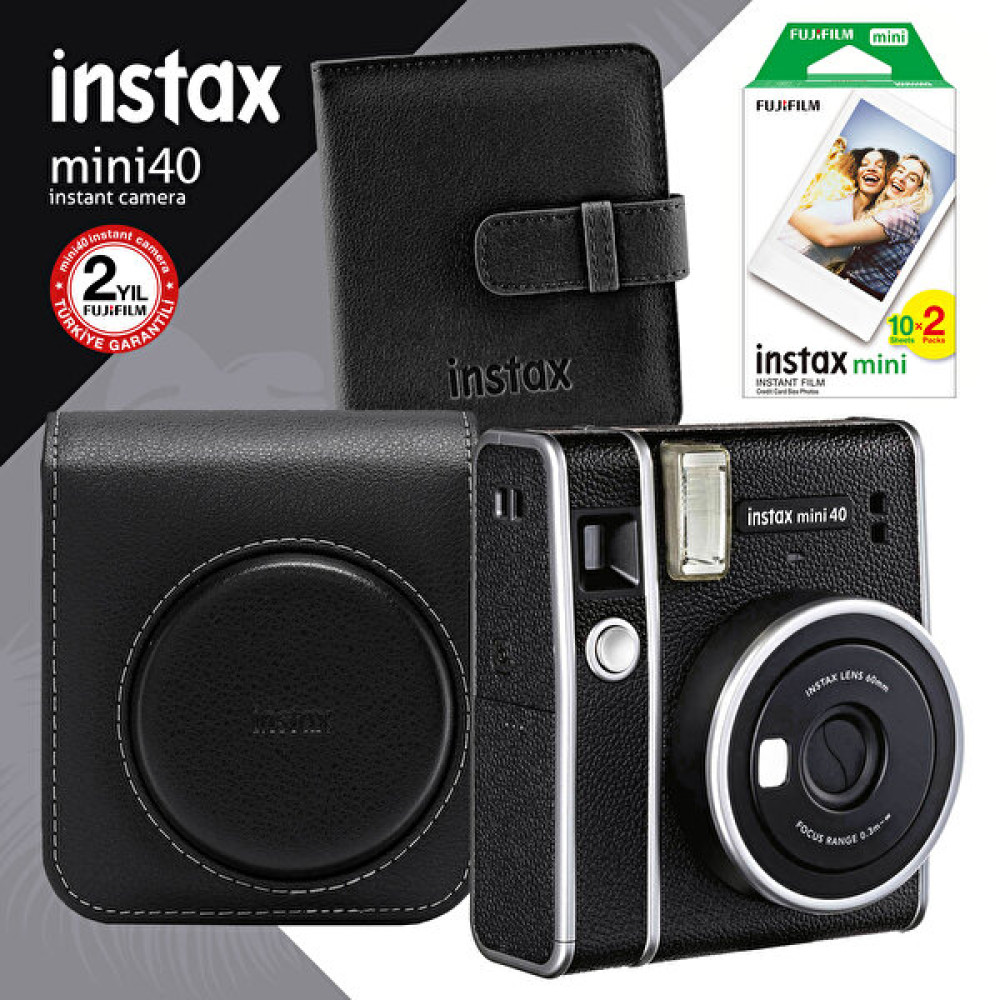 Fujifilm Instax Mini 40 Siyah Fotoğraf Makinesi Ve Hediye Seti 1 Dijital Fotoğraf Makineleri Fiyatı