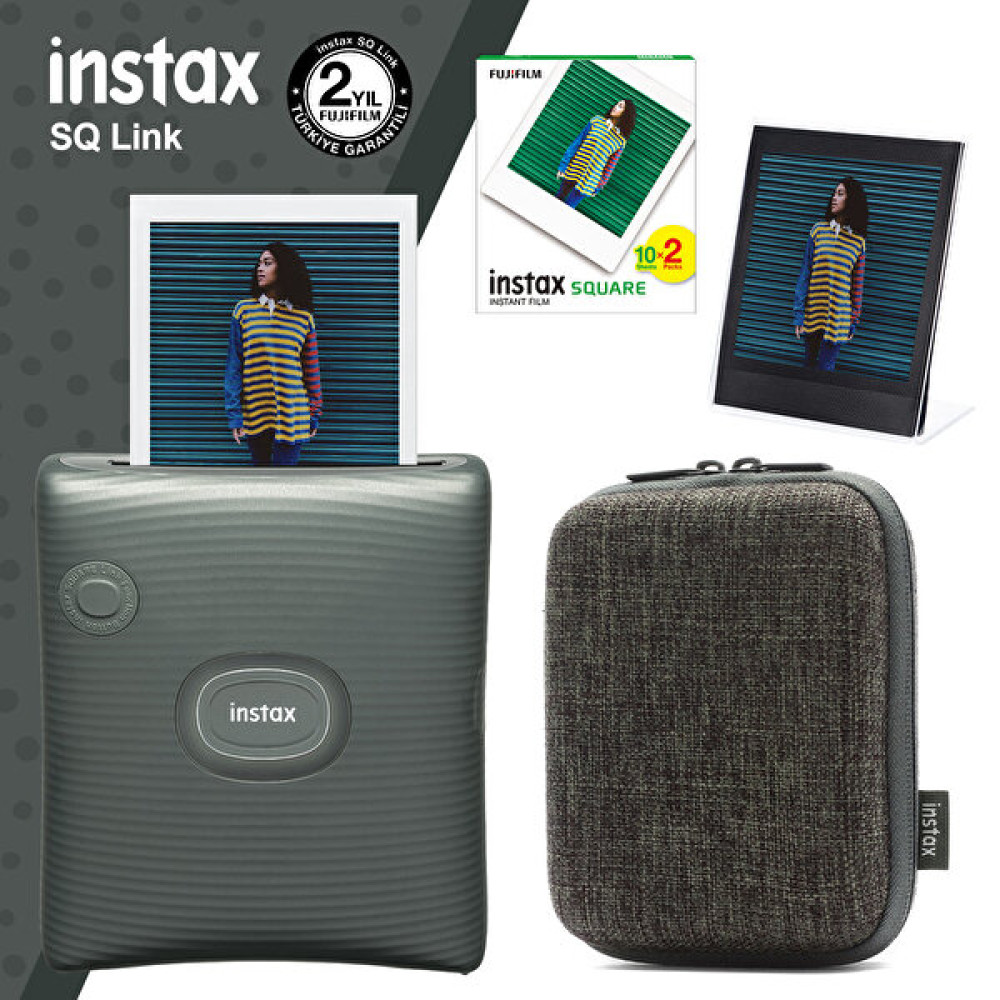 Fujifilm Instax SQ Link Yeşil Yazıcı-20'li Square Film Kılıf ve Pleksi Çerçeve Dijital Fotoğraf Makineleri Fiyatı