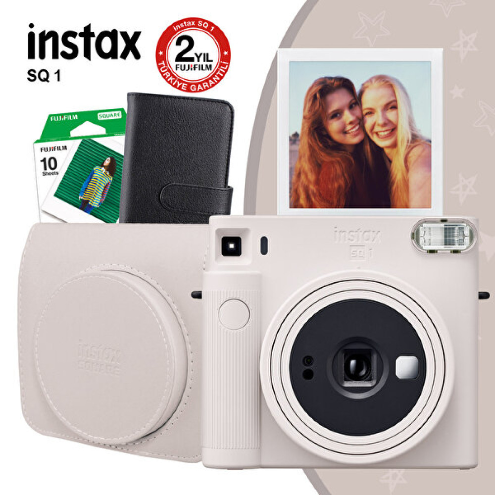Fujifilm Instax SQ1 Beyaz Fotoğraf Makinesi ve Hediye Seti 2 Dijital Fotoğraf Makineleri Fiyatı