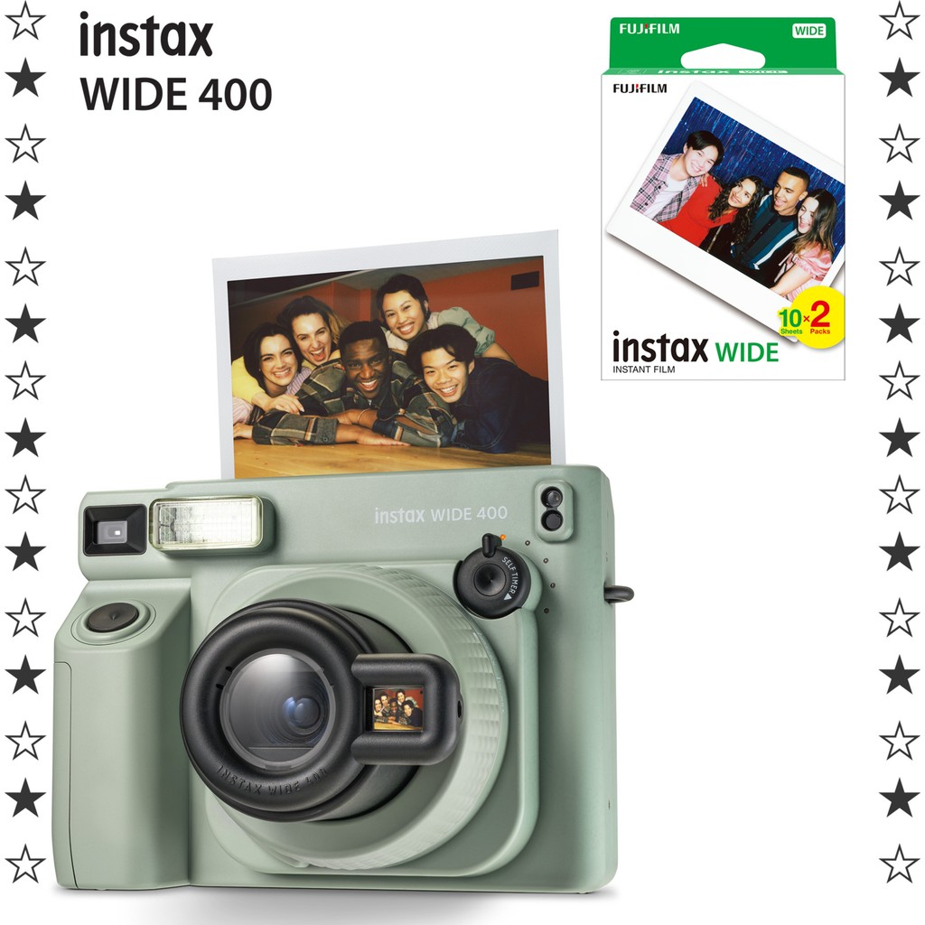 Fujifilm Instax Wide 400 Yeşil Fotoğraf Makinesi ve 20'li Film ile Anlık Fotoğraf Çekimi Dijital Fotoğraf Makineleri Fiyatı