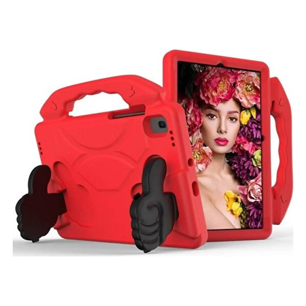 FUJİMAX Apple iPad 10.nesil 10.9 2022 Kılıf Model A2696,A2757,A2777 Yatay Stadlı Çocuk Için Parmaklı Eva Like Silikon Kılıf - Kırmızı Tablet Kılıfı Fiyatı