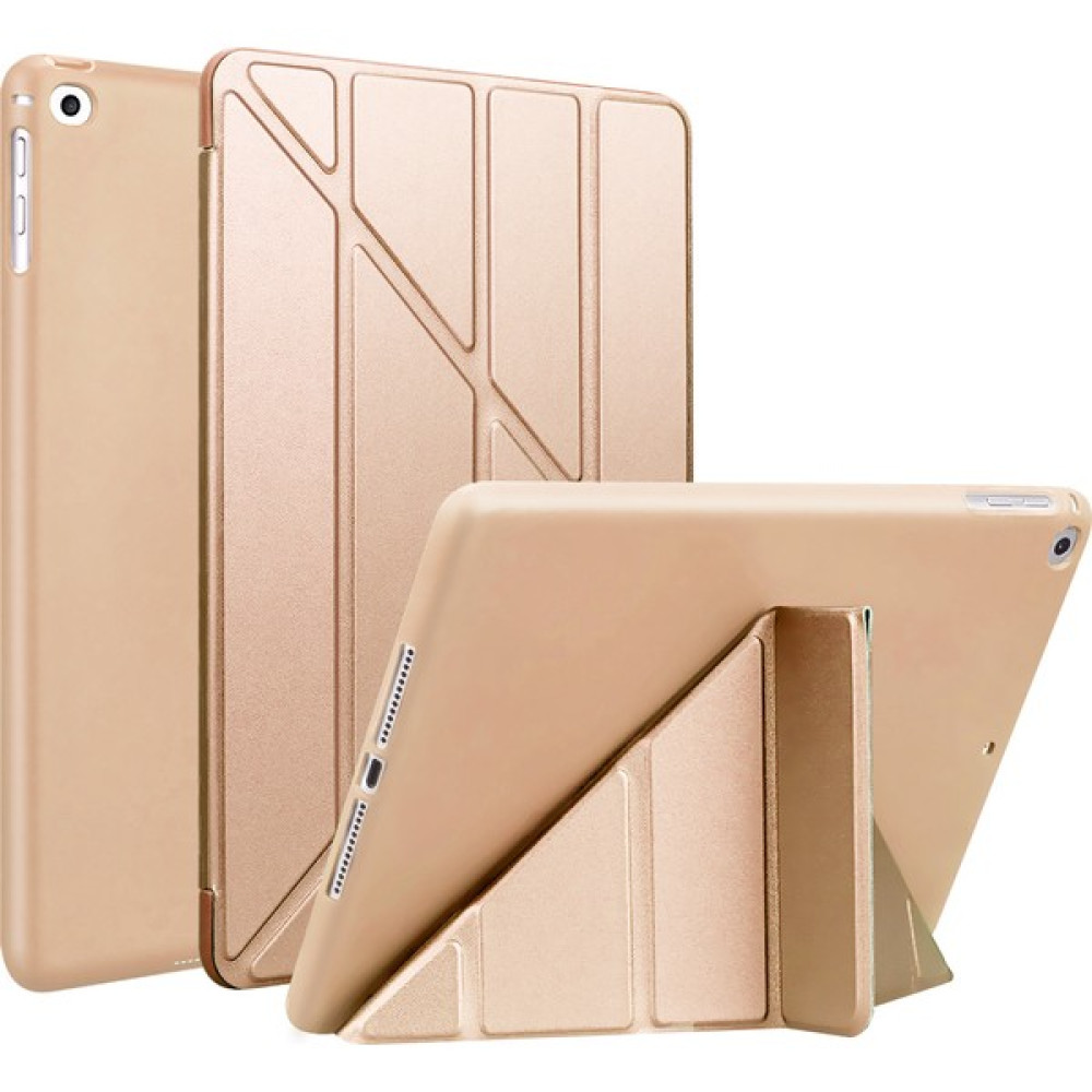 Fujimax Apple iPad Mini 4. 5. Nesil A1538 A1550 A2133 A2124 A2125 A2126 Seri Uyku Modlu Arka Soft Yumuşak Silikon Trifold Kılıf Gold Tablet Kılıfı Fiyatı