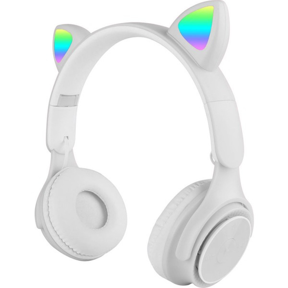 FUJİMAX M6 Pro Cat Rgb LED Işıklı Kedi Kulağı Band Tasarımlı Ayarlanabilir ve Katlanabilir Kulak Üstü Bluetooth Kulaklık - Beyaz Kulak Üstü Kulaklık Fiyatı