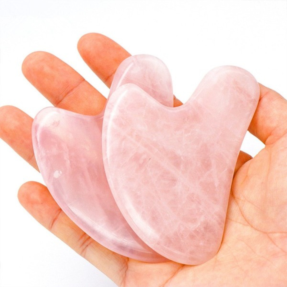 Fulia Store Pembe Kuvars Gua Sha Yüz Vücut Masaj Taşı Doğal Taş Masaj Cihazları Fiyatı