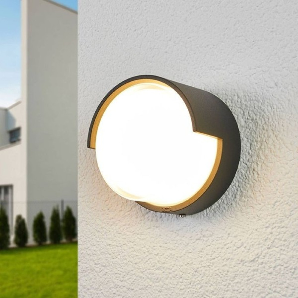 Full Reyon 12 Watt 4200K LED Bahçe Armatürü Bahçe Duvar Aplik LED Aplik Kapı Girişi Villa Dış Cephe Apliği - Siyah Dış Mekan Aydınlatma Fiyatı