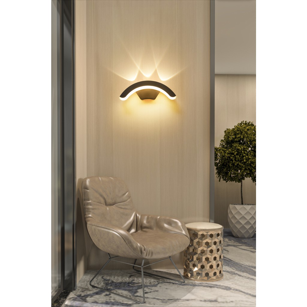 Full Reyon 12 Watt Modern Tasarım LED Aplik, Kapı Giriş Apliği, Bahçe, Balkon, Salon, Teras, Kamelya Armatürü Aplikler Fiyatı