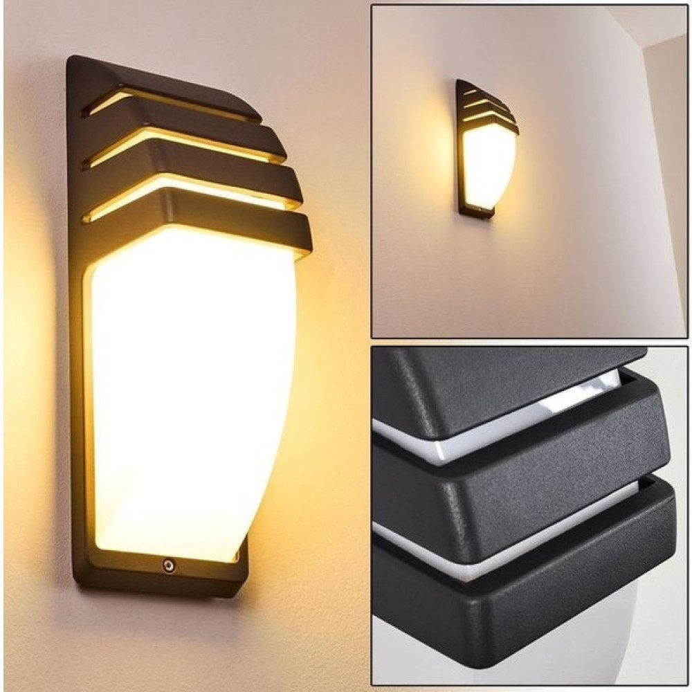 Full Reyon 24 Watt Gün Işığı Ledli Bahçe, Balkon, Teras, Kamelya, Veranda, Banyo Apliği, Dekoratif LED Armatür - Siyah Dış Mekan Aydınlatma Fiyatı