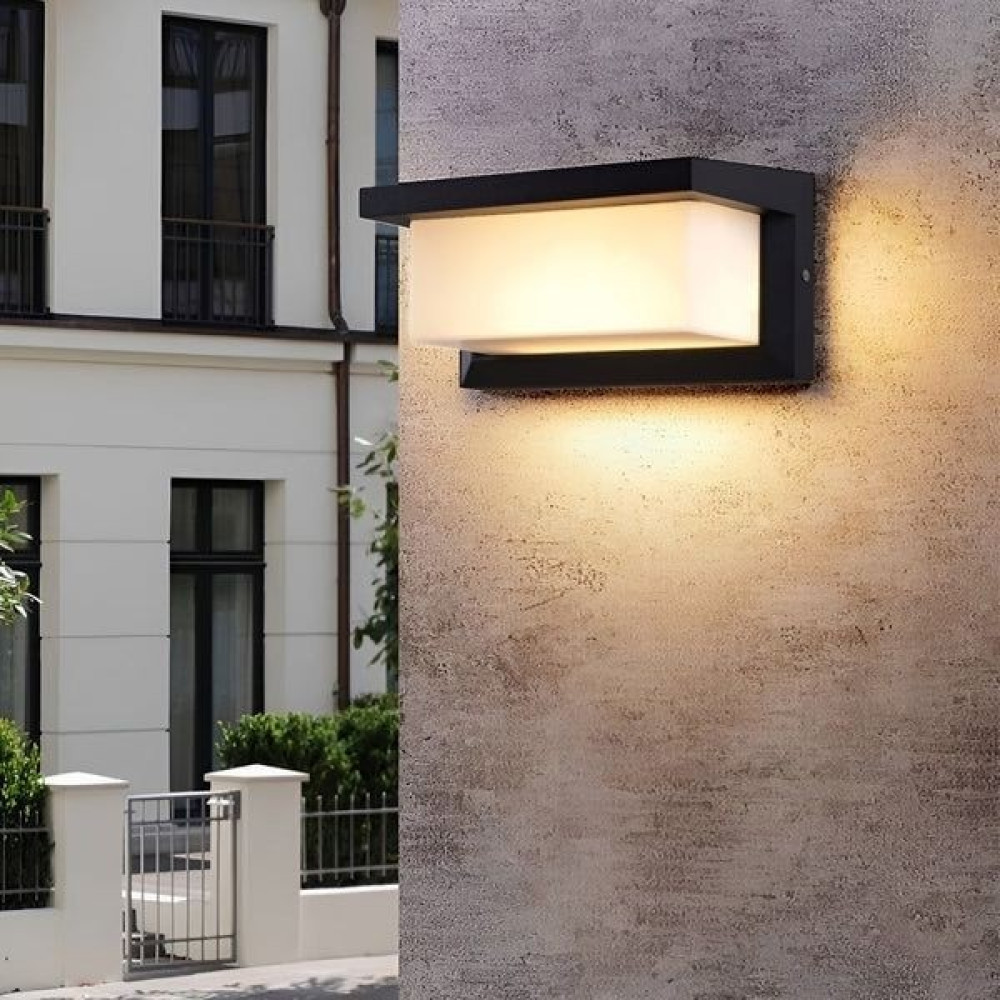 Full Reyon 3000K Günışığı 18 Watt Bahçe Duvar Apliği, Villa Dış Cephe Aplik, Kapı Giriş Aplik, Modern LED Aplik - Siyah Dış Mekan Aydınlatma Fiyatı