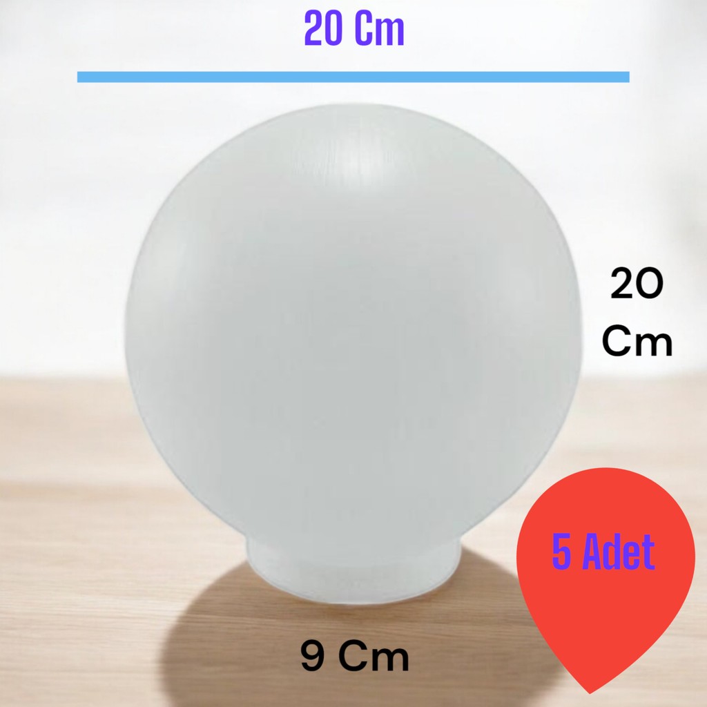 Full Reyon 5 Adet 20'lik Karpuz Lamba, Birinci Kalite Pvc Glop, Bahçe Aplikleri Yedek Parçası, 20 cm Pvc Küre - Beyaz Diğer Fiyatı