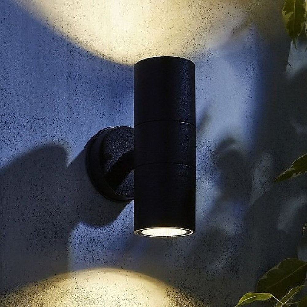 Full Reyon Çift Yönlü Plastik Kasa Modern Bahçe Duvar Aplik, 14 Watt Gün Işığı LED Armatür, Bahçe, Balkon Aplik - Siyah Armatür Fiyatı