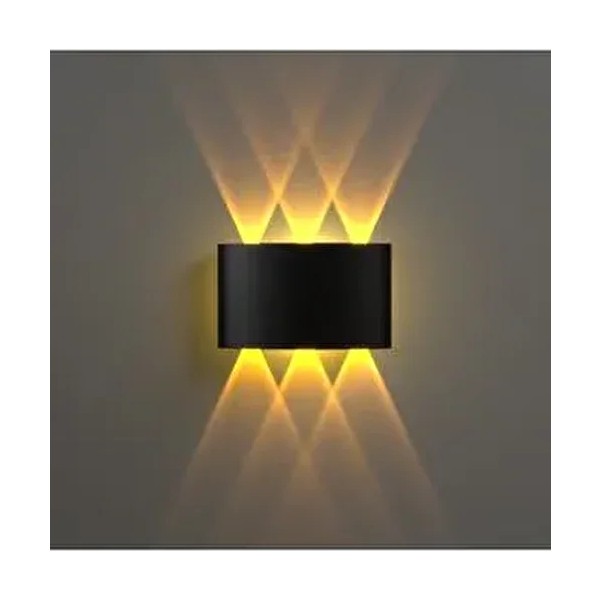 Full Reyon Uranüs Amber Işık Ledli Aplik Modern Tasarım Bahçe ve Dış Mekan Kullanımı İçin 17 x 9 cm - Siyah Aplikler Fiyatı