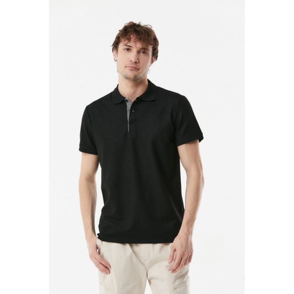 Fulla Moda Waffle Kumaş Polo Yaka Tişört Erkek T-shirt Fiyatı