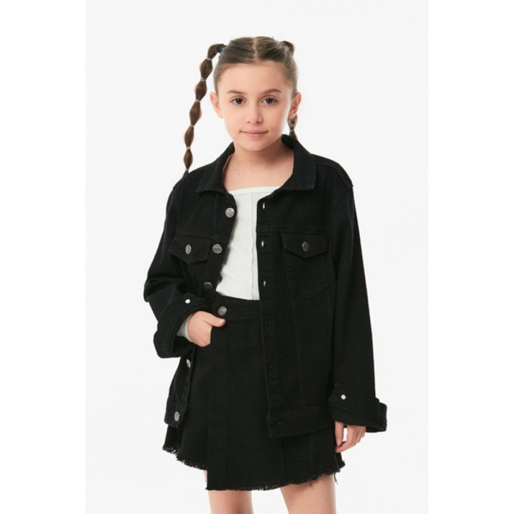 FullaModa Çift Cepli Unisex Çocuk Kot Ceket Erkek Çocuk Mont Fiyatı