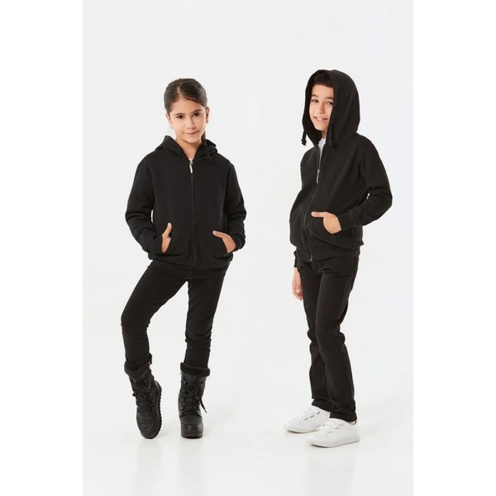FullaModa Fermuarlı Kapüşonlu Unisex Çocuk Sweatshirt Erkek Çocuk Sweatshirt Fiyatı