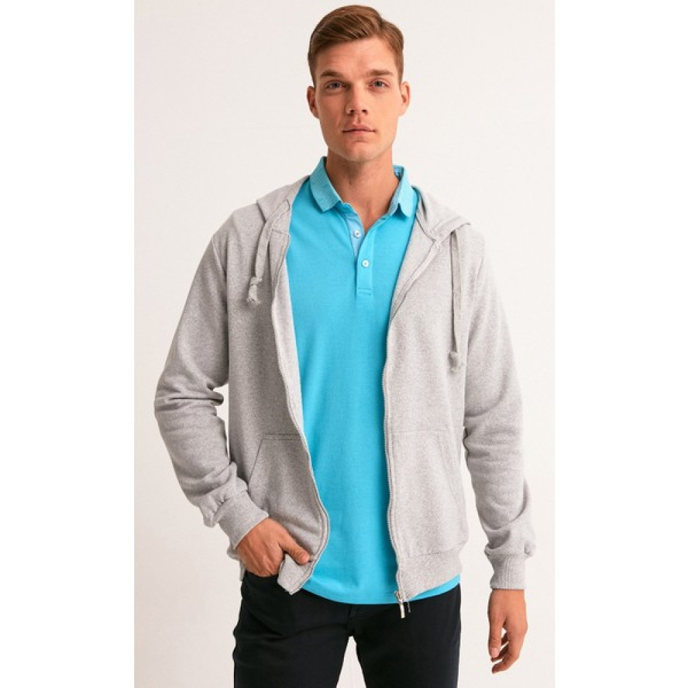 FullaModa Fermuarlı Sweatshirt Erkek Sweatshirt Fiyatı