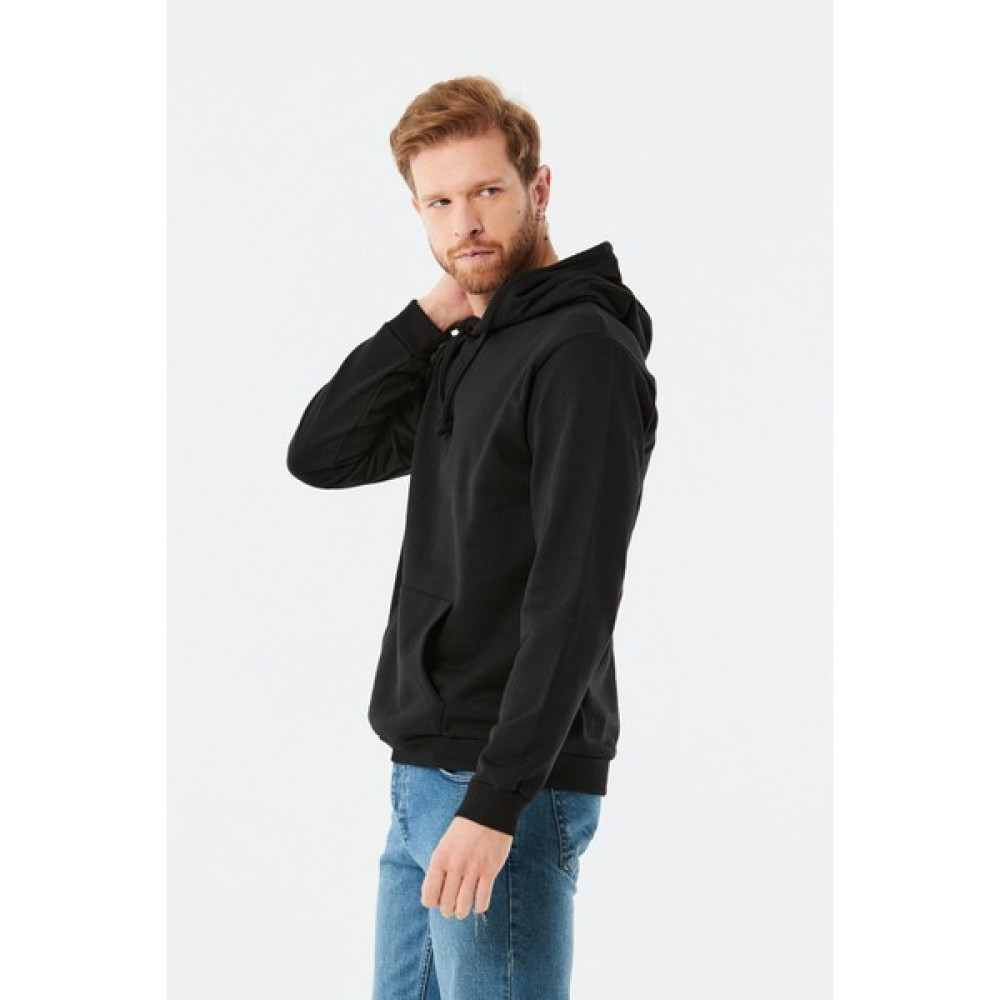 FullaModa Kanguru Cepli Kapüşonlu Sweatshirt Erkek Sweatshirt Fiyatı
