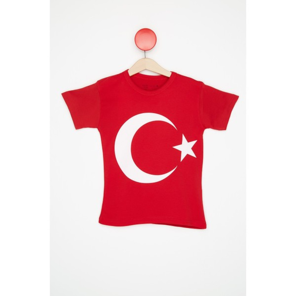 FullaModa Türk Bayraklı Tshirt Kız Çocuk T-shirt Fiyatı