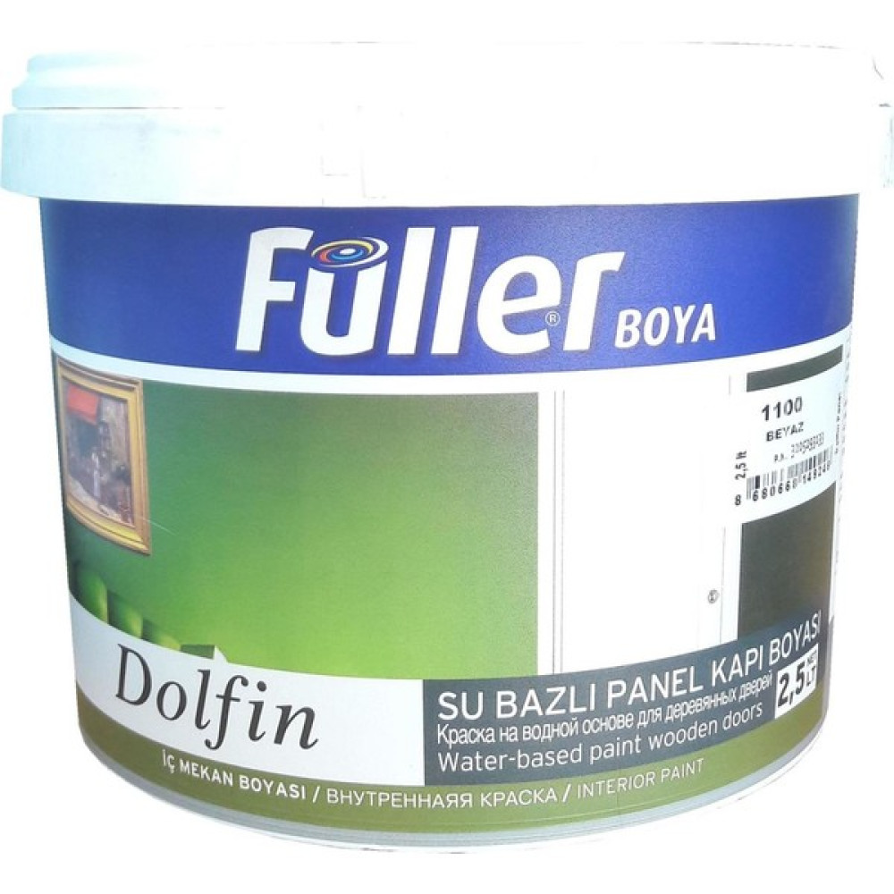 Füller Dolfin Panel Kapı Boyası Beyaz 2,5 Litre İç Cephe Duvar Boyası Fiyatı