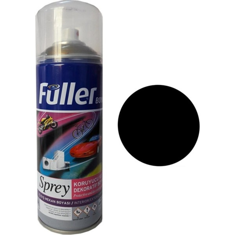 Füller Sprey Boya Mat Siyah 400 ml Ral 9005 Mat Siyah Opak Renkler Boya Malzemeleri Fiyatı