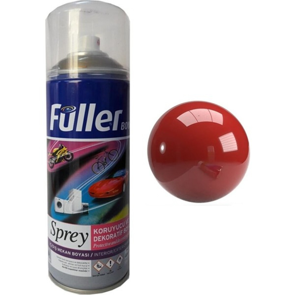 Füller Sprey Boya Metalik Kırmızı 400 ml Metalik Kırmızı Opak Renkler Boya Malzemeleri Fiyatı
